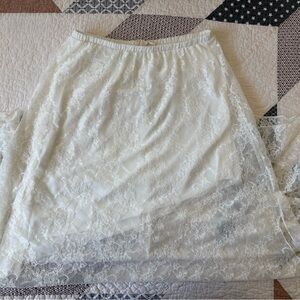 See You Monday White Maxi A-Line Skirt